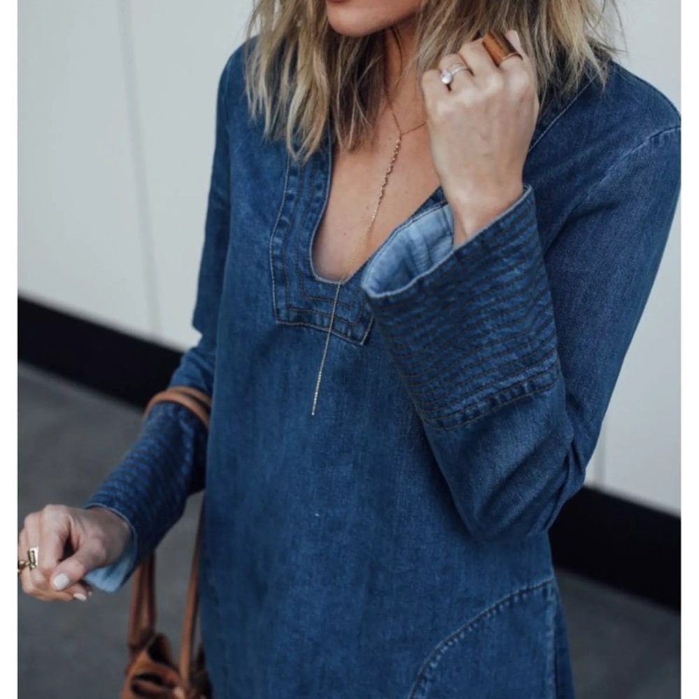 NWT Free People Dreaming of Denim top